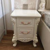 북유럽 장식장 침실 스타일의 럭셔리 작은 서랍 캐비닛 화이트 이코노미 로커 거실 서랍, 차림새, tc30cm 머리맡 탁자 아이보리 선화 실버