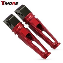 [해외] 가와사키 z300 z400 z650 z750 z800 z900 z1000 오토바이 액세서리 후면 발 페그 발판 어댑터 라이더승객 발판, 빨간색