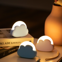 귀여운 휴대용 구름 무드등 미니 기분등 수면등 USB 충전 생일선물 3컬러, 핑크