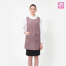 [예경] 구김없는 포그니 기능성 데님 원피스 앞치마, PO-8503/대/빨간색, 1개