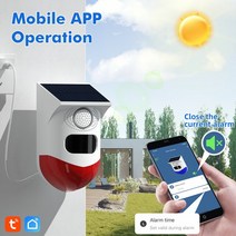 무선 모션 센서 감지기 TuyaWiFi방수 야외 태양 홈 보안 적외선 PIR 사운드 스트로보스코프 경고, 없음, 2.CT80WR-WiFi