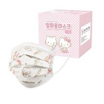 프로월드컵키즈 초소형 헬로키티러블리 마스크 100매입, 100개입, 1매입, 화이트(러블리)
