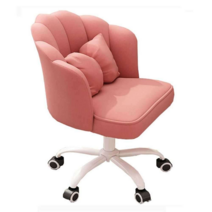 공주방 네일샵 인테리어 벨벳 조개 의자, 꽃잎 의자 브라운