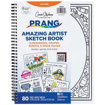 Prang Cassie Stephens의 Amazing Artist 스케치북 화이트 21.6cm x 27.9cm(8.5인치 x 11인치) 80페이지