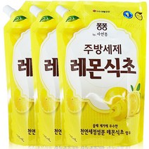 퐁퐁 구연산 앤 레몬식초 주방세제 리필, 1.2L, 3개