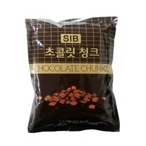 SIB 선인 초코칩청크 1kg 다크초콜릿 청크, 1개