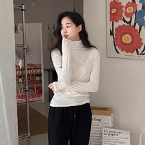 바잉몰 여성 나의일상 데일리 스판 목폴라 티셔츠 - 6color