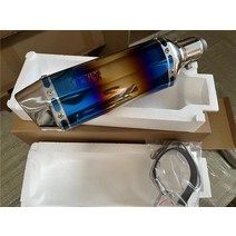오토바이 머플러 CH moto r 탄소 섬유 모토 rcycle 배기 머플러 파이프 250cc 600cc 이스케이프 튜브 Nmax, 08 type F with sticker