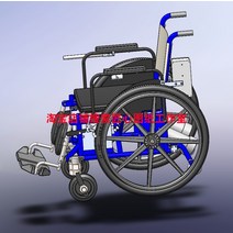 스쿠터 전동차 계단용 휠체어 노인 전동 4륜 의료 3D 도면 모델 Solidworks 설계 데이터