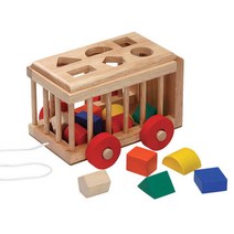 1살 첫돌아기 나무블럭 도형넣기카트 영아용 도형블럭 영아원 돌전아기 소근육 돌잡이 애기장난감 12개월