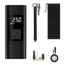 자동차 자전거 다목적 공기 주입기 도구 150Psi 자동차 타이어 공기 펌프 12V/6000mAh 무선 공기 압축기 차, 01 High version