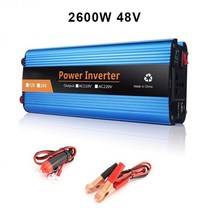 자동차 인버터 캠핑 수정 사인파 인버터 2600W 태양 에너지 웨이브 자동차 전원 DC12V ~ AC 220V 소켓 변환, 11 2600W 48V