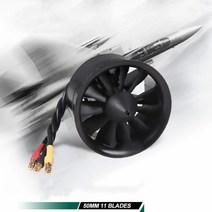 날개없는 선풍기FMS 50mm 11 블레이드 덕트 팬 EDF 2627 4500KV 4S Brushless 모터 RC 비행기 DIY 부품, 03 3S 5400KV EDF, 1개