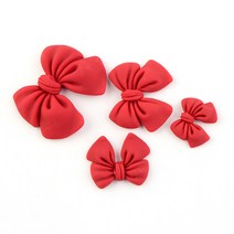 컬러 리본 파츠 팬던트 고리 레진 공예 아트 무광 악세사리 부자재, 17 : 레드_S(4개)