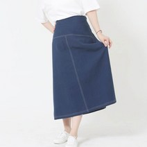 봄 여름 린넨 롱 치마 편한 스커트 하체 커버 베이지 청 허리 밴딩 A라인 데일리룩