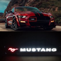 포드 머스탱 GT350 GT500 퓨전 전송 포커스 익스플로러 후드 그릴 LED 엠블럼 전면 배지 조명등, 기본