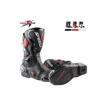 라이딩 트라이더 100% 모토 오토바이 부츠 크로스 가죽 롱 니 하이 슈즈 화이트 블랙 GP 더티 바이크 사이즈 10-45 B1004, 9.5, Medium black