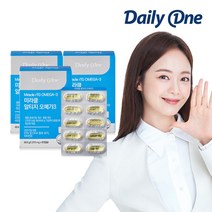 데일리원 전소민 미라클 알티지 오메가3 노르웨이 프리미엄 영양제 1010mg 60캡슐, 3통, 3개