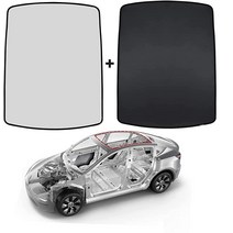 테슬라 모델 Y 유리 지붕 햇빛 가리개 CANSTAR 액세서리 자동차 차단 이중 레이어 빛 원단 UV단열 필름 가성비 추천 미국직구