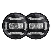 할리 데이비슨 안개등 클래식 flhr로드 킹 4.5 인치 LED 30W 천사 DRL 보조 스포트 안개 램프 하우징 마운트 브래킷 링, black