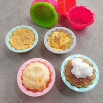 파미레 실리콘 머핀빵 틀 4P 세트 오리지널, 레드/오렌지/핑크/그린
