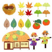 U 가을 환경구성 펠트 게시판 환경미화 단풍 낙엽, C 부엉이