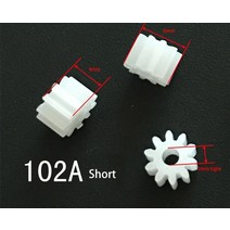 1+2 랙기어 102a 짧은 0 5m 피니언 10 치아 구멍 2mm 4mm 두께, 10개의 이빨, 꽉 2mm