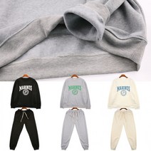 남녀공용 기모 마린 조거 상하의 운동복 세트 500217