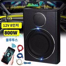 시트 우퍼 카 오디오 Bluetooth 앰프 서브우퍼 12v 더블 스피커 액티브 초박형 서브우퍼 시트, 블루투스 있는 서브우퍼, 더블 혼, 만능인