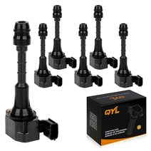 QYL 닛산 350Z 인피니티 G35 M35 FX35 V6 3.5L UF401 IGC0007 C1439와 호환되는 점화 스파크 코일 팩 6개, 3500ml