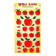 [동화오피스] 청양 펠트스티커 캐릭터 / 부직포 동물 모양, R07 사과 빨강