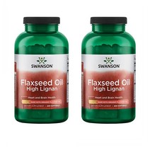 Swanson Flaxseed Oil High Lignan 스완슨 아마씨유 오메가 369 하이리그난 980mg 200캡슐 2개
