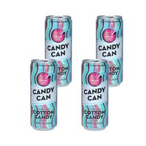 Candy Can 캔디캔 스파클링 코튼 캔디 음료 제로 슈가 설탕 330ml 4개 독일