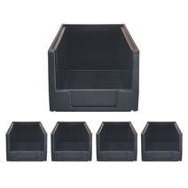 뉴플라스틱 부품상자 2호 부품 박스 보관함 정리함 공구함 5개 1세트, 부품2호_블랙(5개묶음)