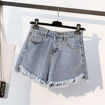 [하나비] 상찌 여성 봄 드트로이트 데님 청 반바지