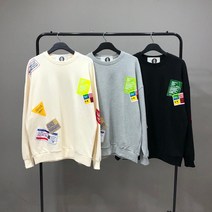 맨스토리 남자 오버핏 멀티패치 3단 쭈리 박스 맨투맨