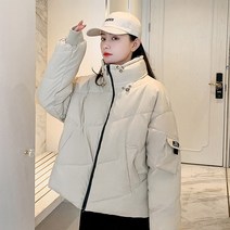 타니즈 하이넥 여성용 숏 패딩점퍼 타빈