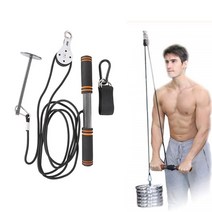 트라이셉 로프바 스트랩 렛풀 다운 트라이셉스 diy 도르래 케이블 홈, 없음