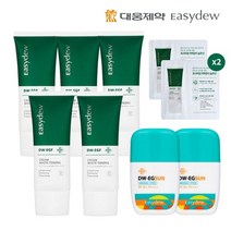 이지듀 *대웅제약 초록이 크림 선케어 패키지(크림 화이트 토닝 본품 5통+파우치 2장+이지썬 2개), 없음