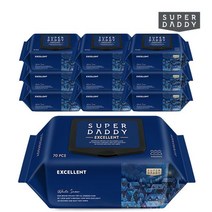 슈퍼대디 물티슈 NEW엑설런트82 겨울에디션 70매 10팩 82g, 엑설런트 겨울에디션 70매 10팩 (82g)