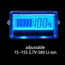 적산계 배터리 인산철 TH01 LCD 1S 2S 3S 4s 5s 6S- 리튬 배터리 용량 표시기 파란색 디스플레이 Lipo 이, 07 6S 22V