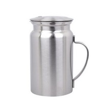 리빙쉐프 올 스테인레스 바이칼 냉장고 물병, 실버, 2L