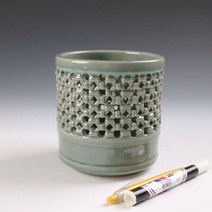 건강-드림_청자 투각 원형 필통 대 필기도구꽂이 곶이 장식소품 펜꽂이 구꽂이 연필 인테리어 다용도 볼펜_rjsrkdemf, G-D-선택사항없습니다, 정한상품*