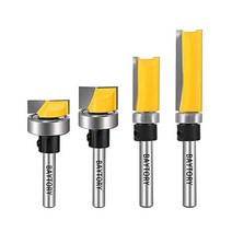 BAYTORY 프로페셔널 패턴 플러시 트림 라우터 비트 세트 0.6cm14인치 섕크 포함, 1/2
