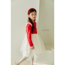 레드샤원피스 크리스마스 어린이집행사 프릴 드레스