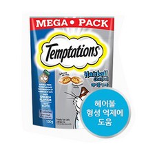 템테이션 메가팩 대용량 고양이간식 180g, 1개, 헤어볼(닭고기맛) 130g