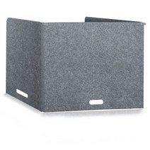 방음 흡음 초경량 독서 칸막이 집중력 향상 독서실 책상 비대면 파티션, 112소1(400x380x400)-다크그레이