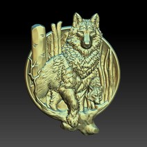 CNC 라우터용 3D STL 모델 프린터 Artcam Aspire Cut3d - Wolf 릴리프 인쇄, 한개옵션0