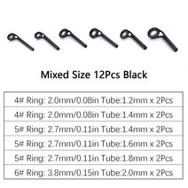 은어낚시대 중국 민물 초경질 대물 장대 낚시대 낚싯대 가이드 12pcs mkt 스테인레스 스틸 낚싯대 팁 탑 가이드 스피닝 낚싯대 건물 세라믹 링, 혼합 12pcs 블랙
