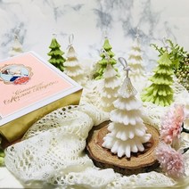 제이쥬 크리스마스초 트리캔들 /소이캔들 오브제 인테리어소품 필라캔들 향초 아로마캔들 성탄절선물 연말선물 소이캔들 홈카페 캔들선물 방향제, 화이트, 선택안함, 네롤리